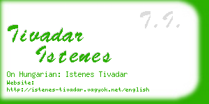 tivadar istenes business card